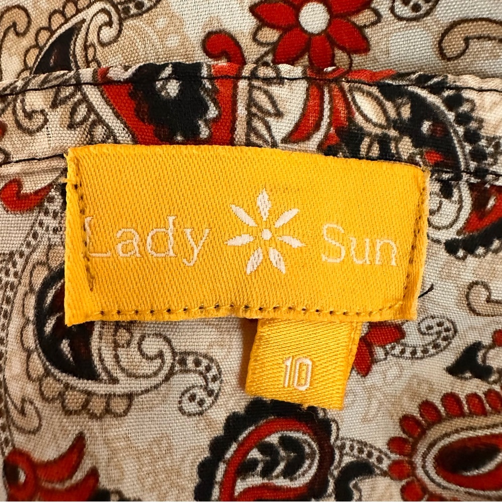 LADY SUN Paisley Kaftan Boho Resort Caftan Beach Coverup Festival - Picture 6 of 8